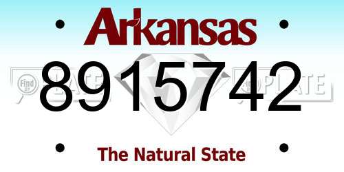 8915742 Arkansas License Plate