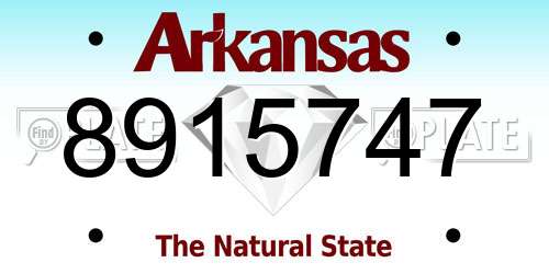 8915747 Arkansas License Plate