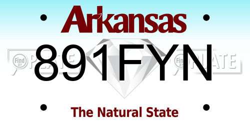891FYN Arkansas License Plate