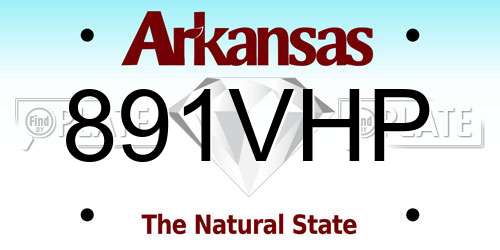 891VHP Arkansas License Plate
