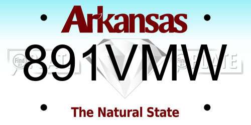 891VMW Arkansas License Plate