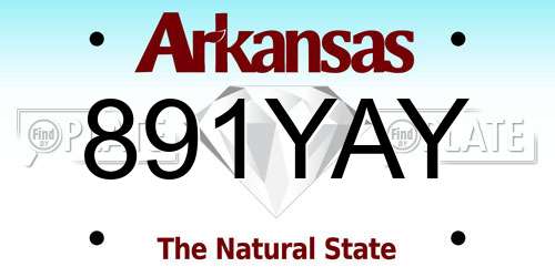 891YAY Arkansas License Plate