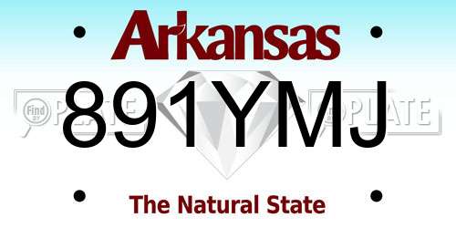 891YMJ Arkansas License Plate