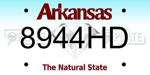 8944HD Arkansas License Plate
