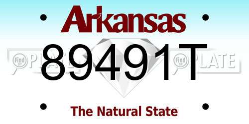 89491T Arkansas License Plate