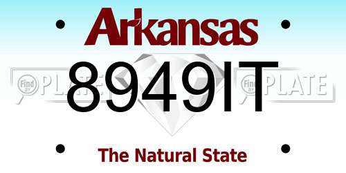 8949IT Arkansas License Plate
