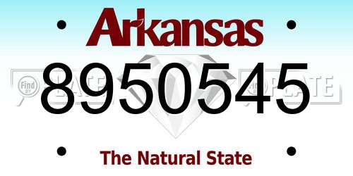 8950545 Arkansas License Plate