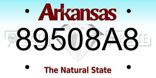 89508A8 Arkansas License Plate