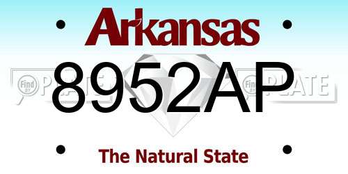 8952AP Arkansas License Plate