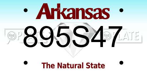 895S47 Arkansas License Plate