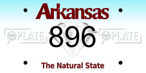 896 Arkansas License Plate