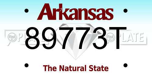 89773T Arkansas License Plate