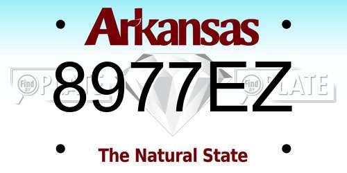 8977EZ Arkansas License Plate