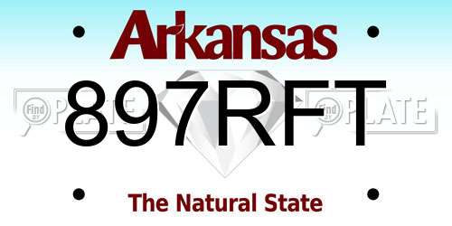 897RFT Arkansas License Plate