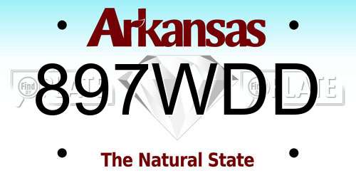 897WDD Arkansas License Plate