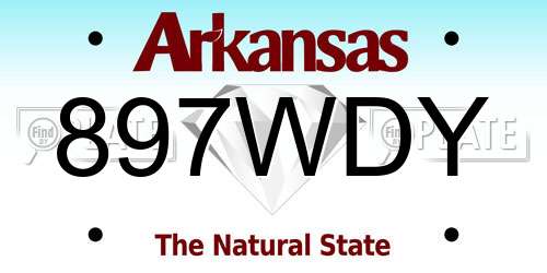 897WDY Arkansas License Plate