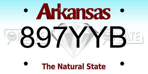897YYB Arkansas License Plate