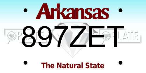 897ZET Arkansas License Plate