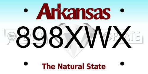 898XWX Arkansas License Plate