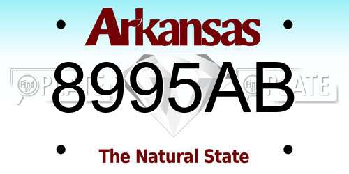 8995AB Arkansas License Plate