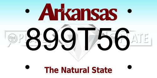 899T56 Arkansas License Plate