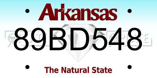 89BD548 Arkansas License Plate