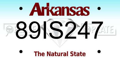 89IS247 Arkansas License Plate