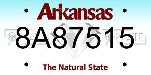 8A87515 Arkansas License Plate