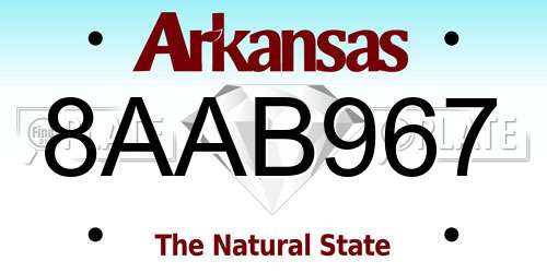 8AAB967 Arkansas License Plate