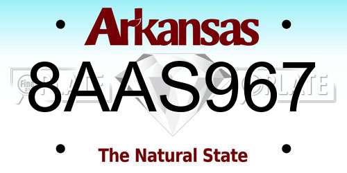 8AAS967 Arkansas License Plate