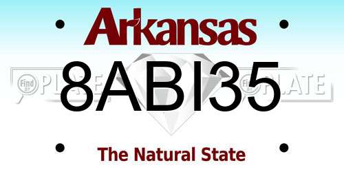 8ABI35 Arkansas License Plate