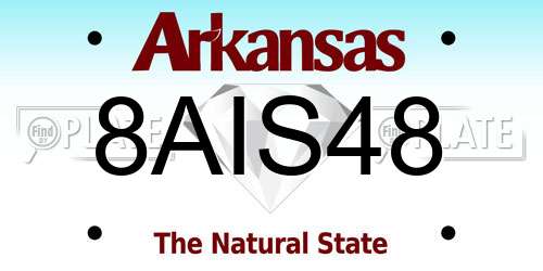 8AIS48 Arkansas License Plate