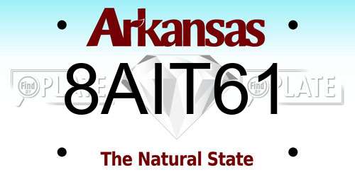 8AIT61 Arkansas License Plate