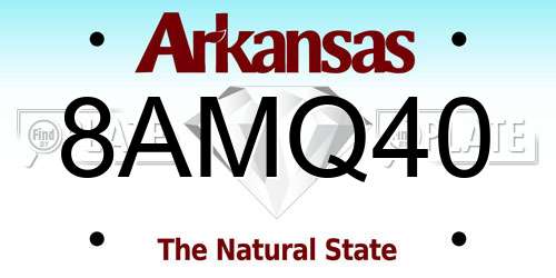 8AMQ40 Arkansas License Plate