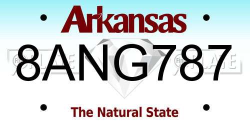 8ANG787 Arkansas License Plate