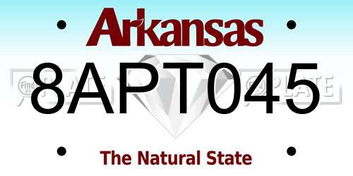 8APT045 Arkansas License Plate