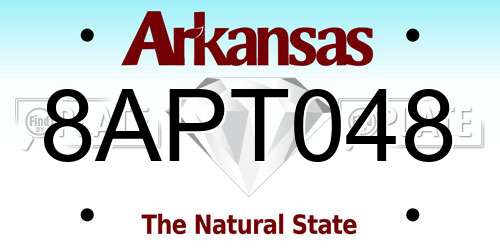 8APT048 Arkansas License Plate