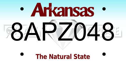 8APZ048 Arkansas License Plate