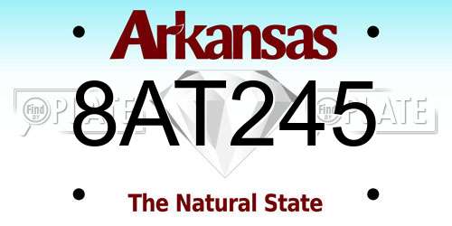 8AT245 Arkansas License Plate
