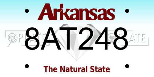 8AT248 Arkansas License Plate