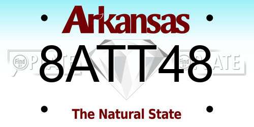 8ATT48 Arkansas License Plate