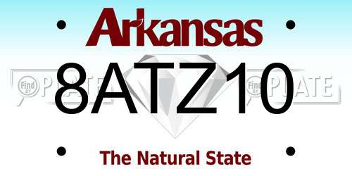 8ATZ10 Arkansas License Plate