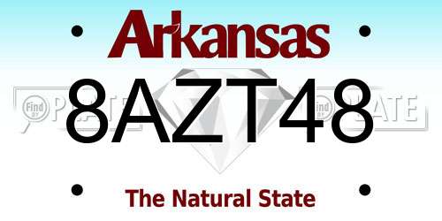 8AZT48 Arkansas License Plate