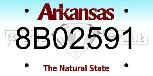 8B02591 Arkansas License Plate