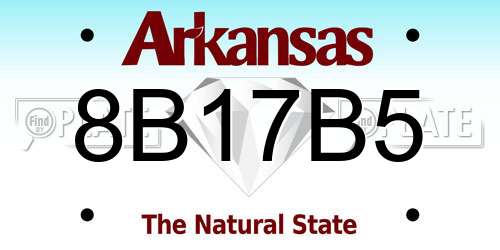 8B17B5 Arkansas License Plate