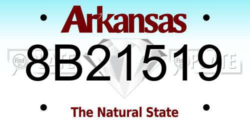 8B21519 Arkansas License Plate