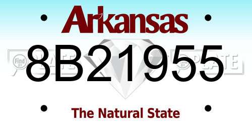 8B21955 Arkansas License Plate