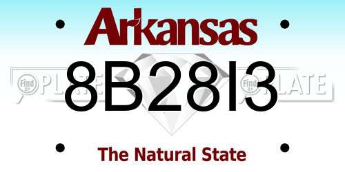 8B28I3 Arkansas License Plate