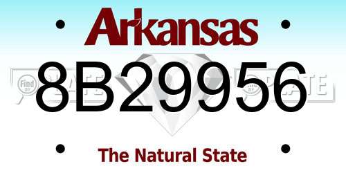 8B29956 Arkansas License Plate