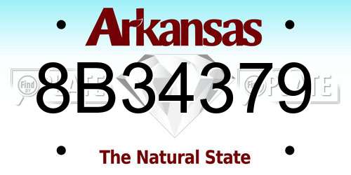 8B34379 Arkansas License Plate